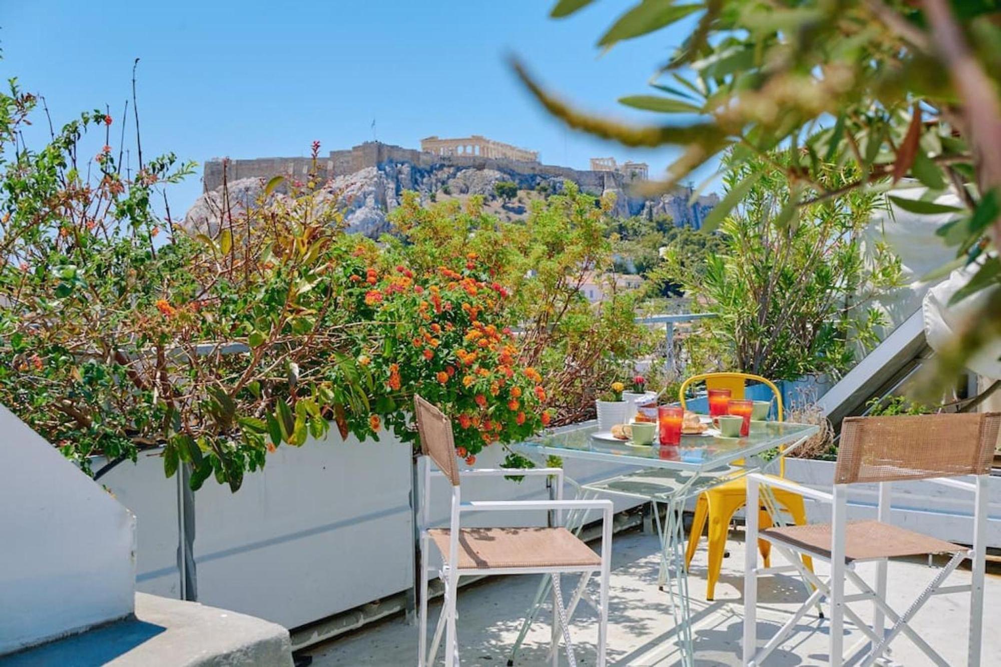 360 View In Roof Top Appartment With Patio Athen Eksteriør billede